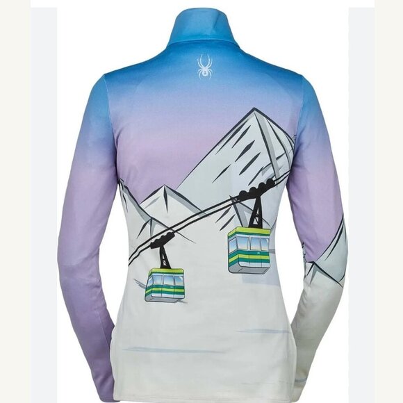 Spyder Shred Zip T-neck Women Mid Layer Medium - Picture 6 of 14